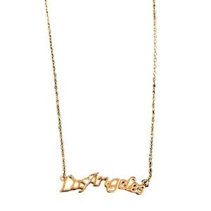 NWT L.A. Hearts Gold Tone Los Angeles Monogram Pendant Chain‎ Necklace